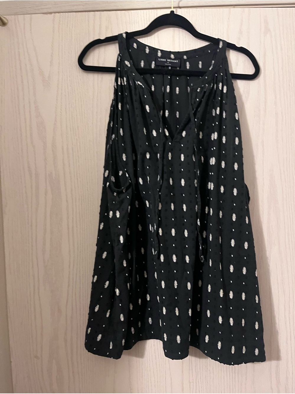Lane Bryant Black and White Polka Dot A-Line Skirt